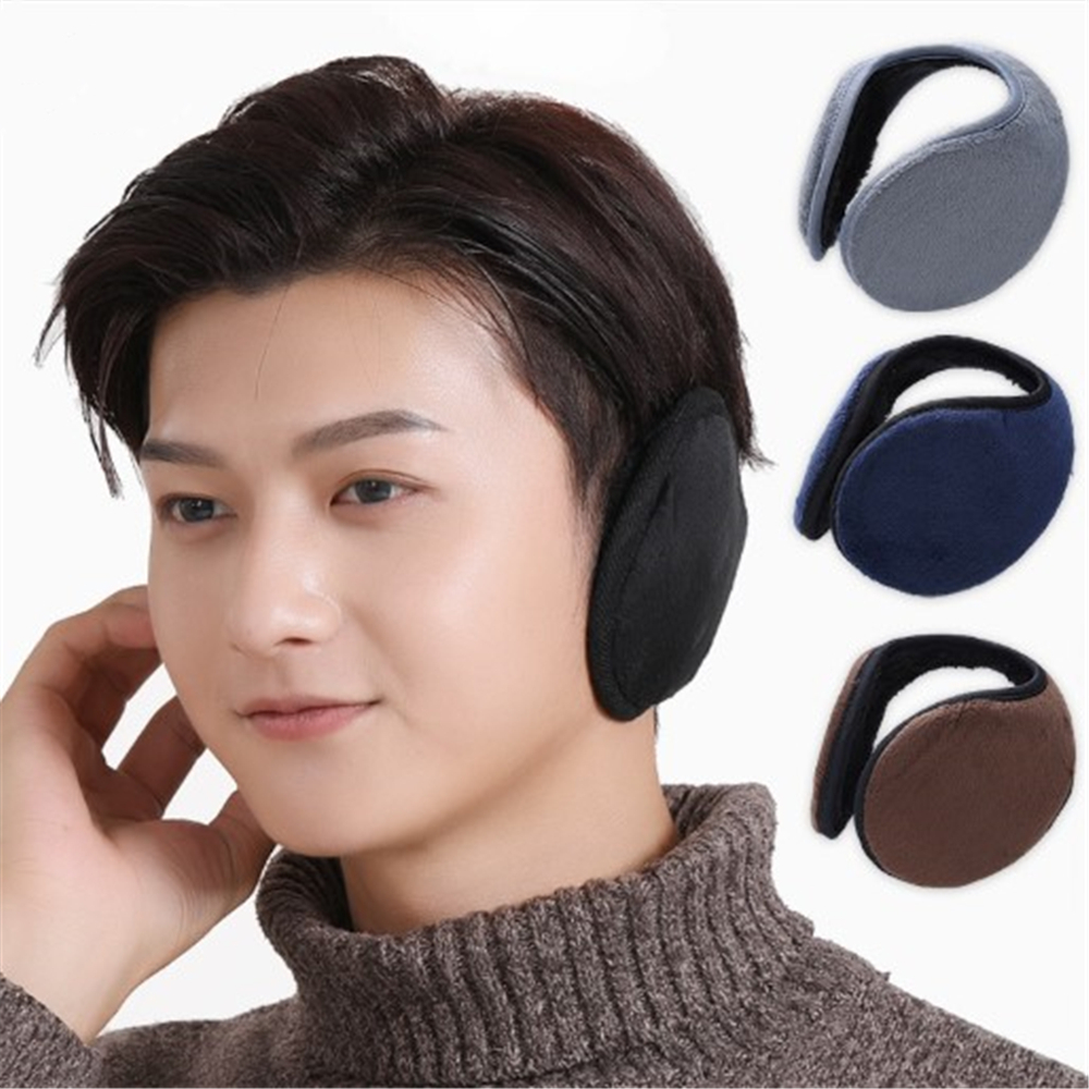 Winter Headband Fleece - 冬のメンズイヤーマフ耳の暖かさ冷たい不凍液汚れた色フリースイヤーウォーマープロテクターヘッドバンドヘッドウェアの後ろで厚く