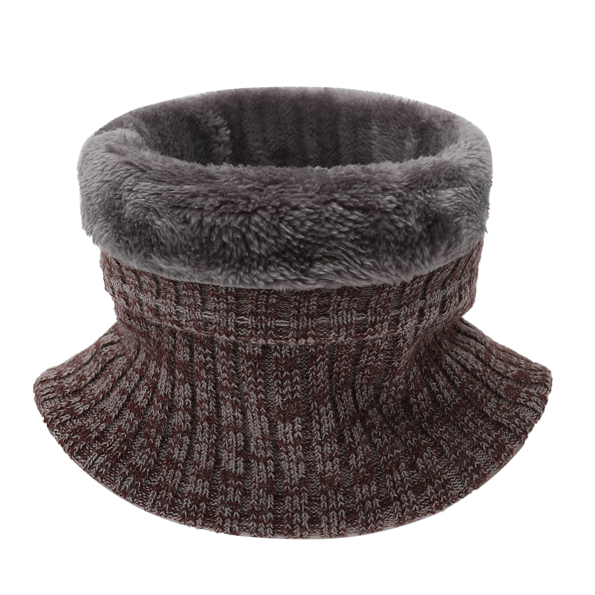 Neck Gaiter Fleece - Ovtrb-男性と女性のためのフリースライニング付きニットネックゲートル,2層,屋外,無地,冬