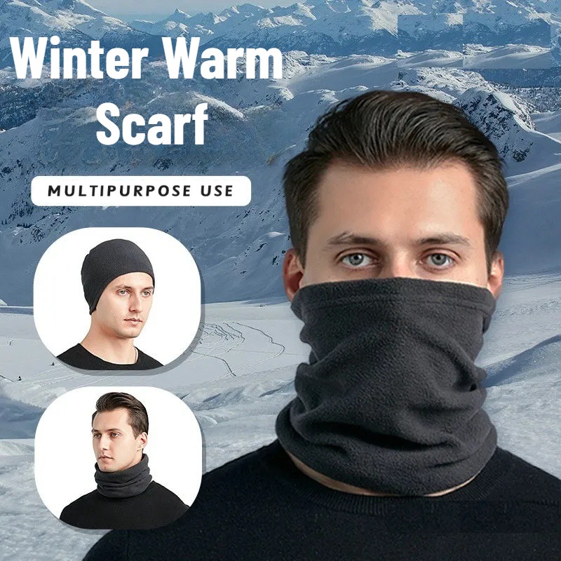 Neck Gaiter Fleece - 冬用フェイスカバーネックゲイター暖かい防風ポーラーフリーススキーチューブアウトドアスポーツ防寒サーマルサイクリングスノーボードネックスカーフ