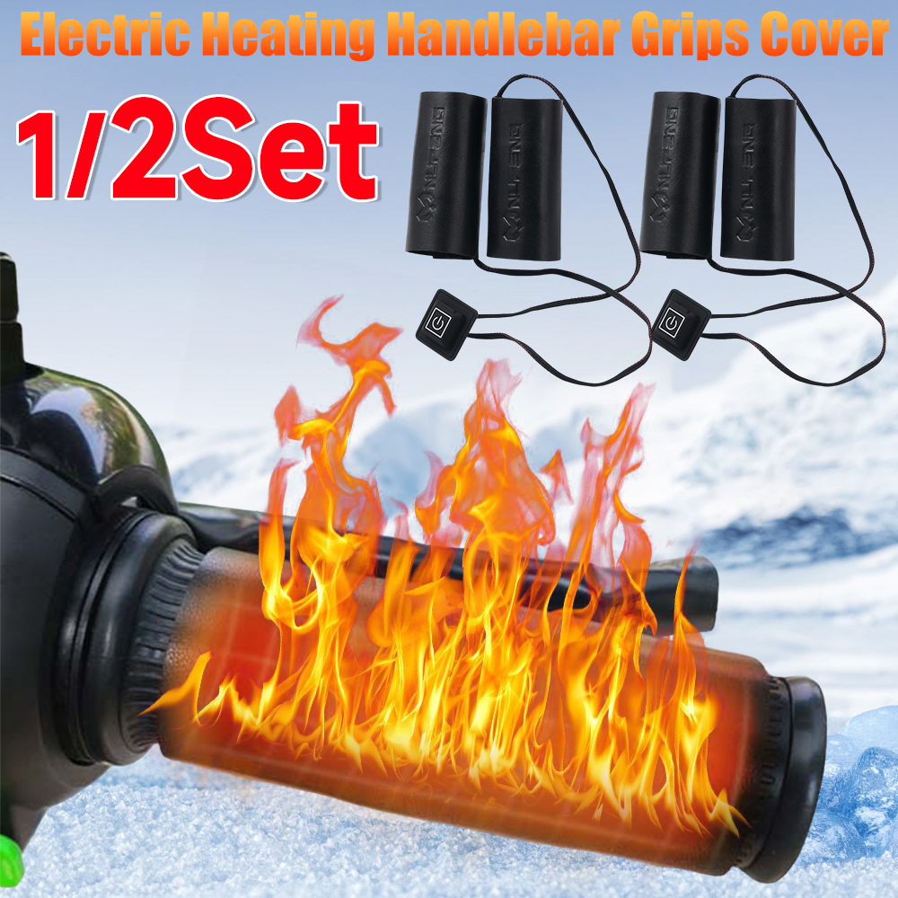 Hand Warmer Electric - 電動グリップカバー USB式 防振 バイク用ハンドグリップ 3段階温度調節 スクーター
