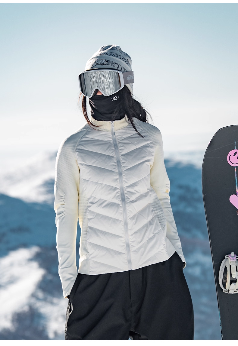 Snow Glove Insulated - ジョン・スノー スキー用 暖かいダウン断熱裏地付き レディース軽量ミッドレイヤーサーマルベスト スリムフィット アウトドア