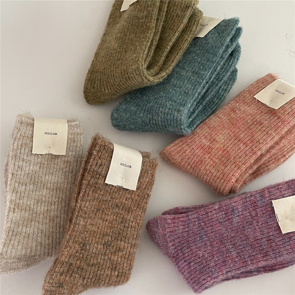 Thermal Sock Wool - 秋冬熱女性靴下 9% ウールカシミヤ厚み暖かいロングソックス和風ニット原宿ホームウェアクルーソックス