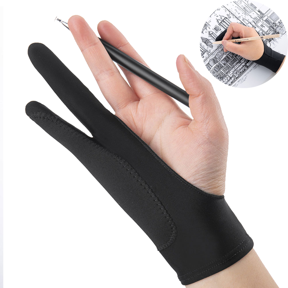 Touch Screen Gloves - 1PC 2 指手描き手袋油絵画材アンチタッチタブレットデジタルボードスクリーンタッチ描画防汚