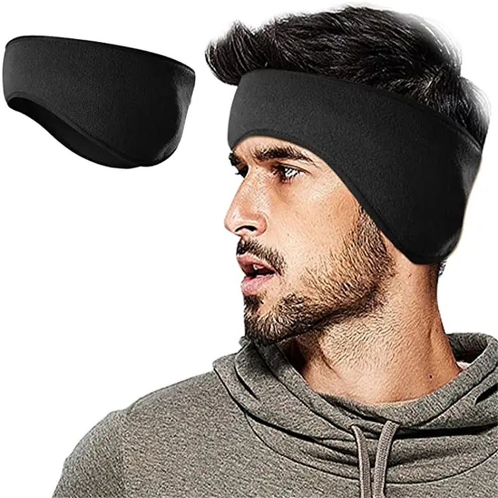Winter Headband Fleece - 冬ウォーマーヘッドバンド通気性防風スウェットバンドフリースイヤーカバーウォーマーアウトドアスポーツサイクリングランニング弾性帽子