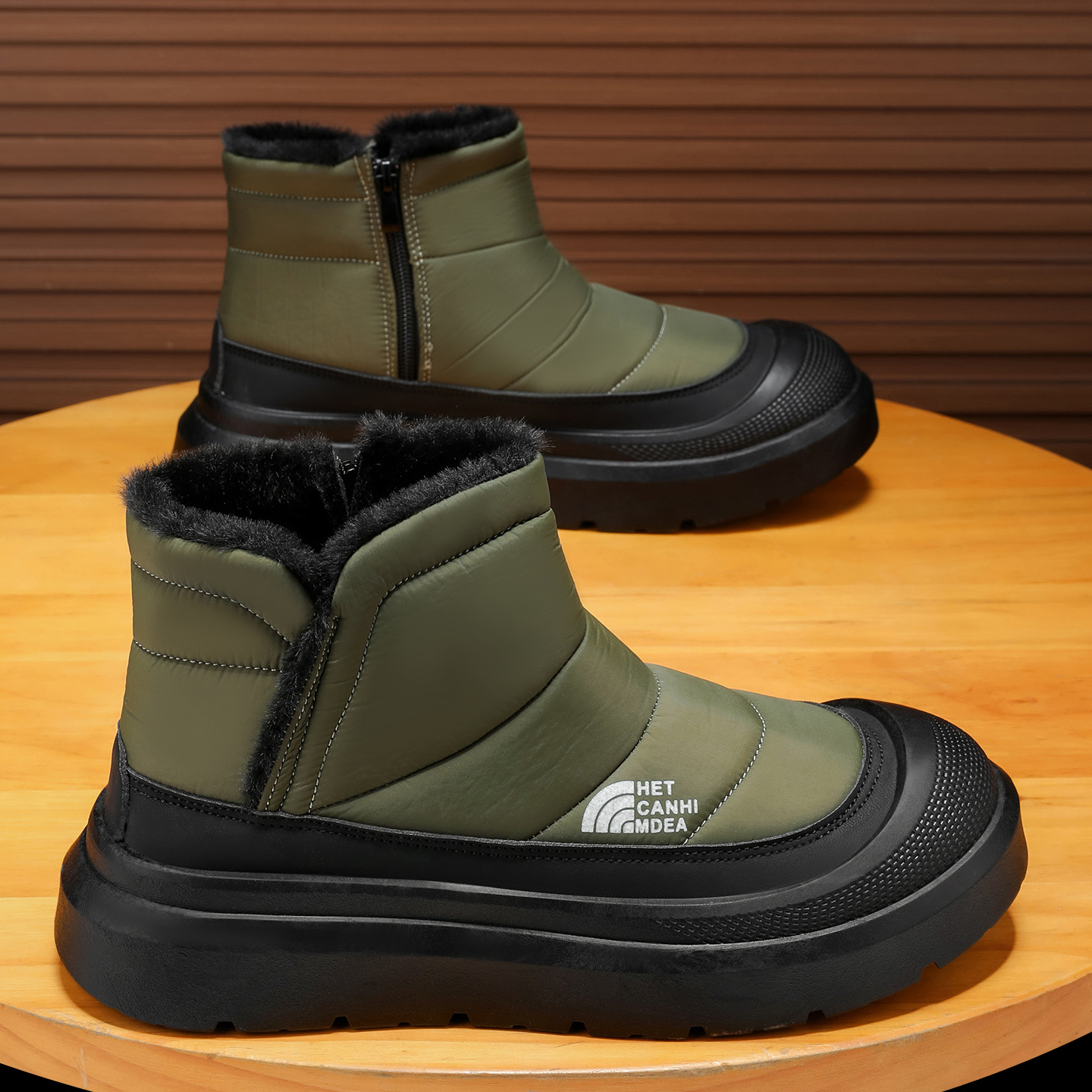 Waterproof Winter Boot - 2026年冬用メンズシューズ 毛皮製 暖かい 快適なスノーブーツ アウトドア 防水