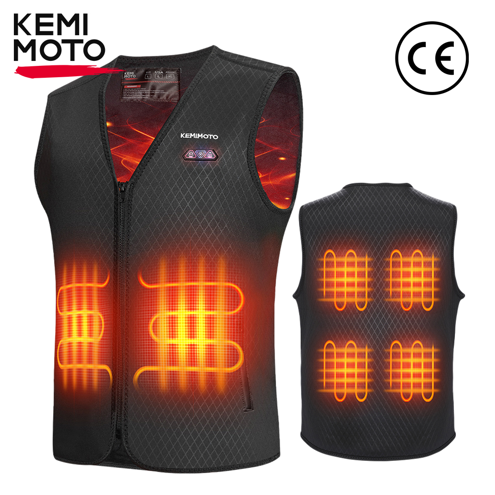 Heated Vest Battery - 軽量加熱ベスト USB 電源 ソフトクリスタルベルベット裏地 6 加熱ゾーン