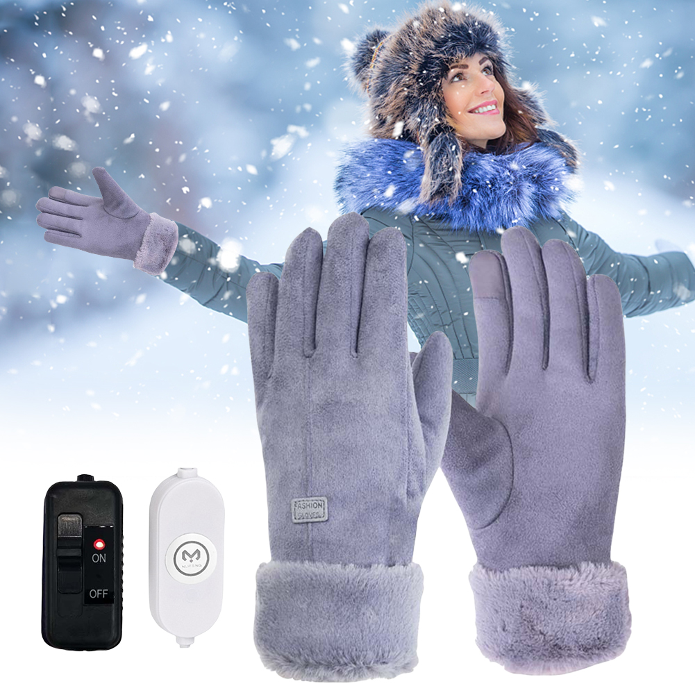 Touch Screen Gloves - 電気暖かい手袋 3 ギア調整冬用サーマルサイクリンググローブ防風バイクレーシングライディンググローブタッチスクリーン