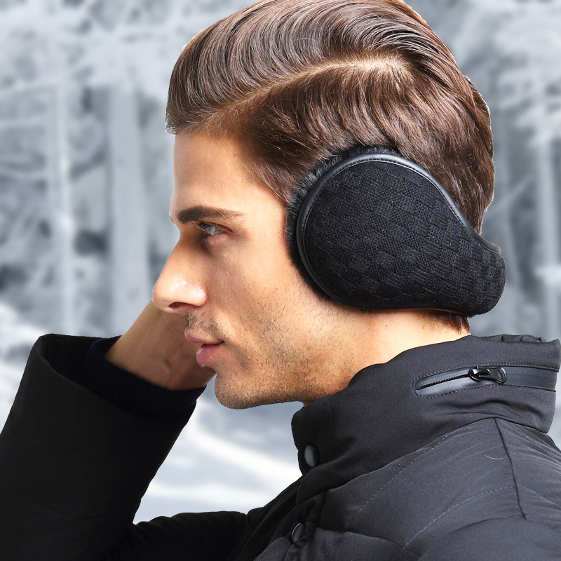 Earmuffs Foldable - 男性と女性のための暖かいイヤーマフ,暖かいウールのイヤーバッグ,折りたたみ式の耳のカバー,冬