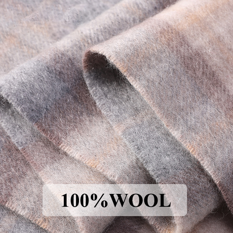 Wool Scarf Men - 2025 非常に選択された 100% ウール赤スコットランドチェック柄スカーフ、暖かい冬のメンズスカーフ千鳥格子快適な冬のスカーフ男