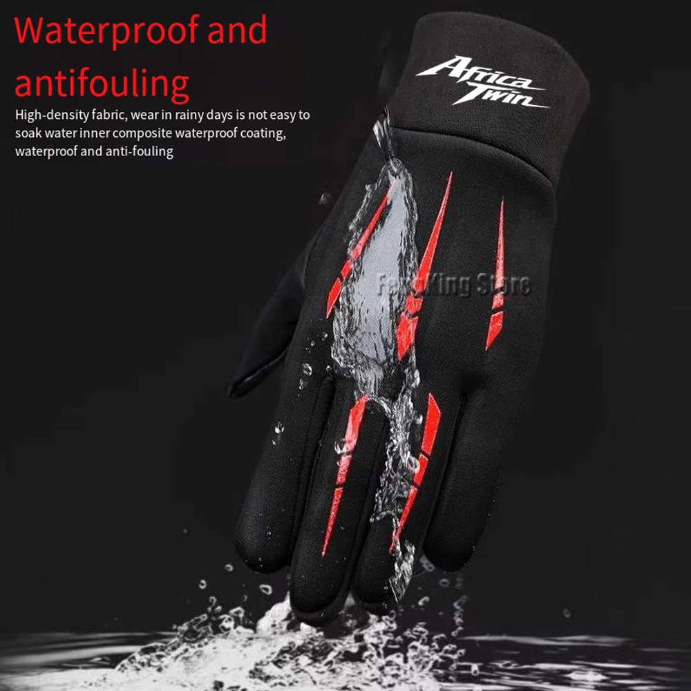 Touch Screen Gloves - オートバイ防風、防水、暖かい乗馬用品、フルフィンガータッチスクリーン手袋ホンダ CRF1100L CRF 1100 L