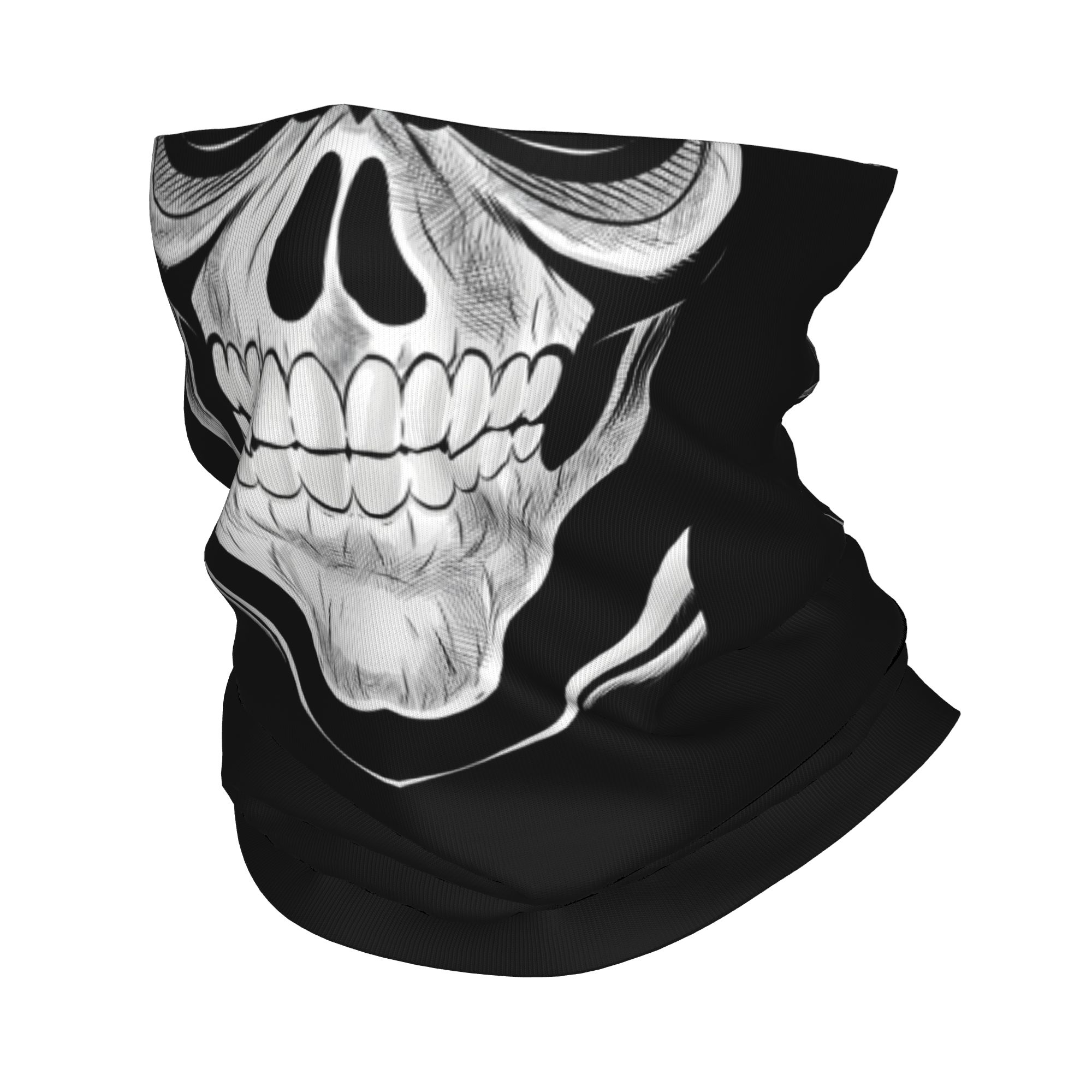 Neck Gaiter Fleece - カスタムクールシームレスマスクネックゲイター男女兼用防風冬スカルデザインバンダナスカーフ（スキー用）
