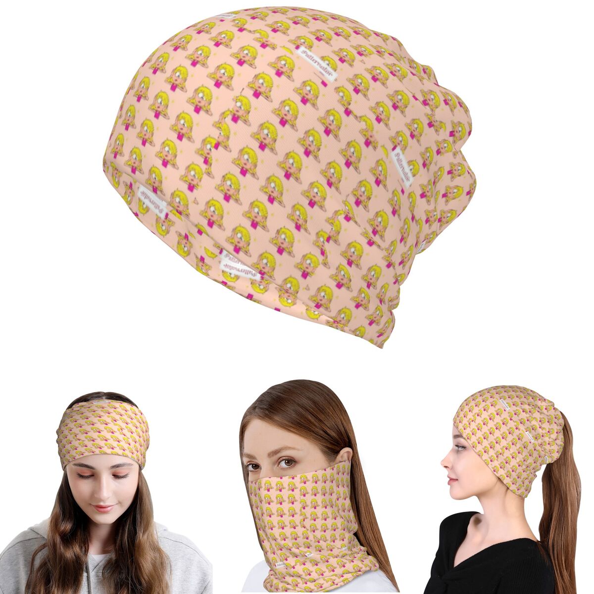 Knit Beanie Hat Warm - リジー・マクガイア漫画バンダナネックカバーフェイススカーフ暖かいサイクリングスカーフビーニー帽子男性女性大人用洗える