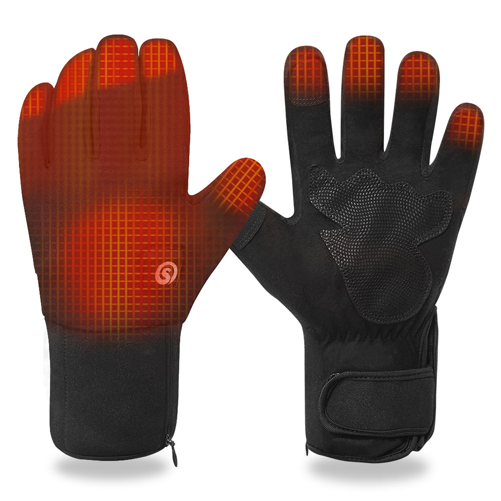 Touch Screen Gloves - バッテリー,防水,ウォーマー,サーマルタッチディスプレイ,冬用の電気温水オートバイ手袋