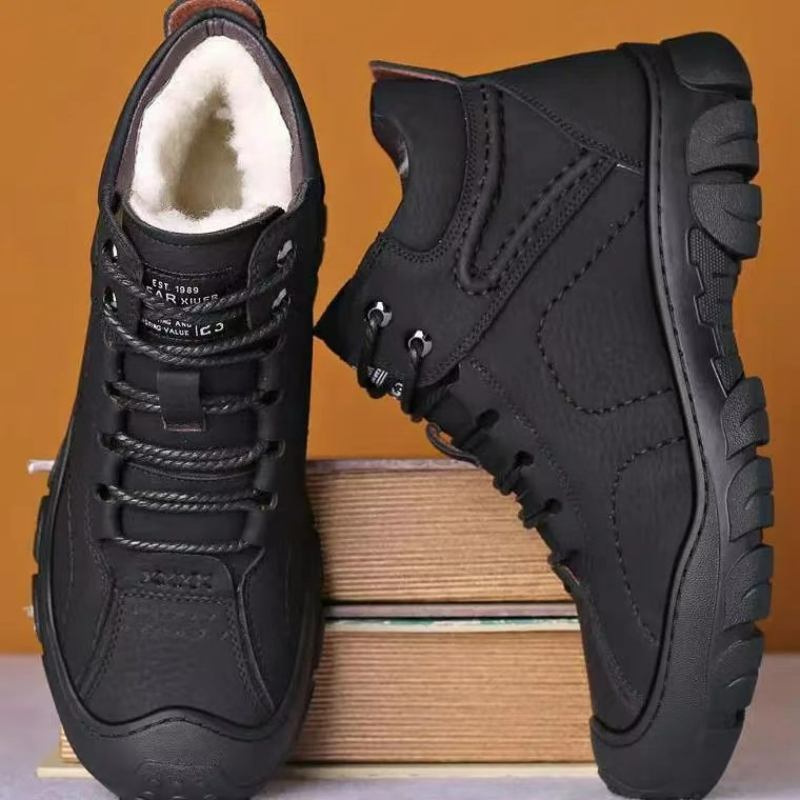 Waterproof Winter Boot - メンズブーツ レースアップ アンクルブーツ 新作 冬用 プラッシュ