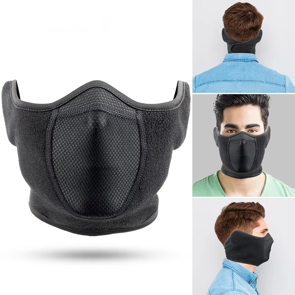 Fleece Ear Warmer Band - 防寒ネックウォーマー耳カバーフリースサーマルスカーフマスクフェイスバンダナスキーサイクリングスポーツスノーボードハイキング男性女性冬