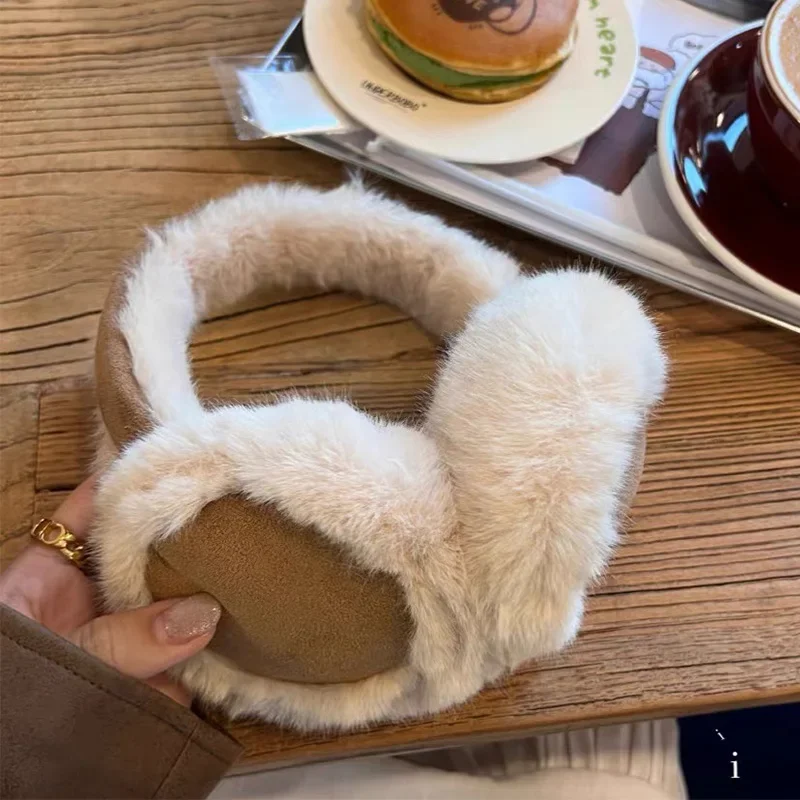 Earmuffs Foldable - ファッションぬいぐるみイヤーマフ折りたたみ式厚手ウールイヤーカバー女性男性用冬暖かいスエードイヤーフラップ屋外防寒イヤーマフ