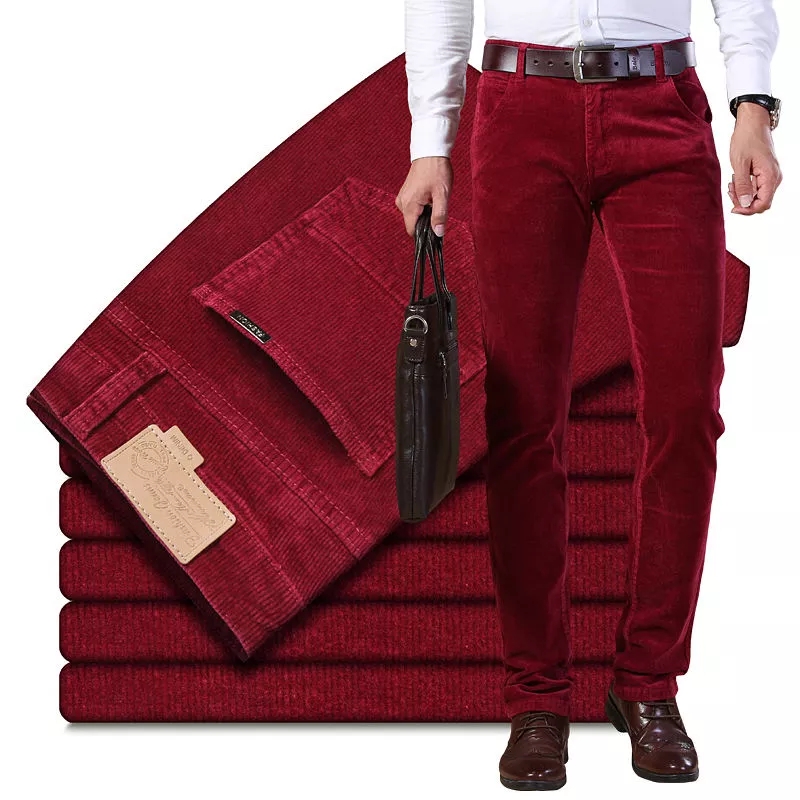 Corduroy Pant Warm - 秋冬メンズ厚く暖かいコーデュロイパンツ男性カジュアルビジネススタイルロングジーンズ男性