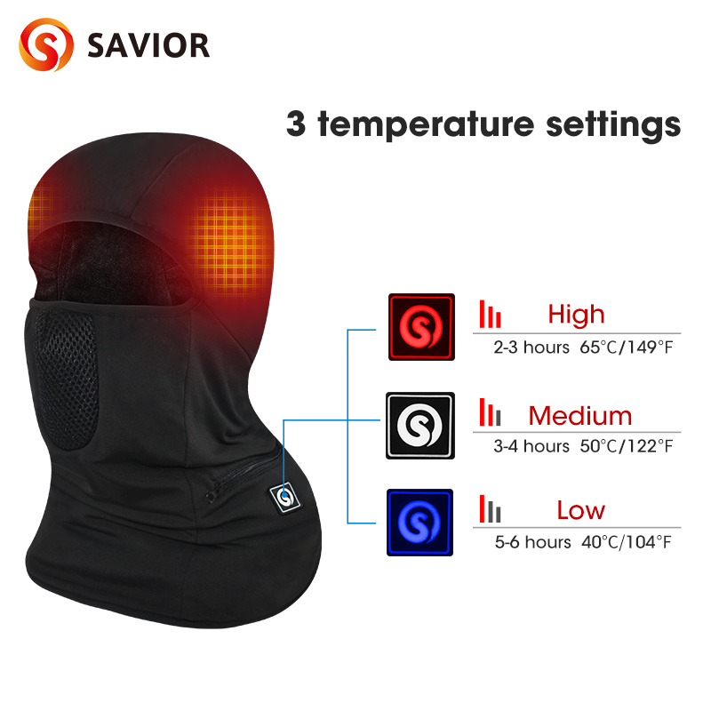 Savior-加熱スキーマスク,バッテリー付き,暖かい帽子, - Balaclava Ski Mask のレビューと価格