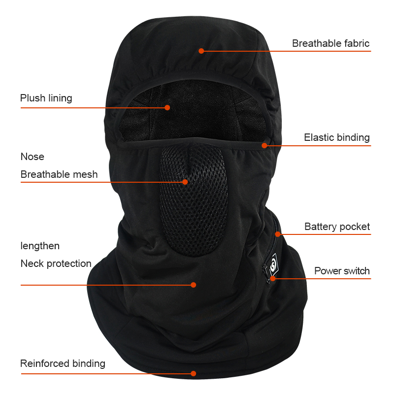 Savior-加熱スキーマスク,バッテリー付き,暖かい帽子, - Balaclava Ski Mask のレビューと価格