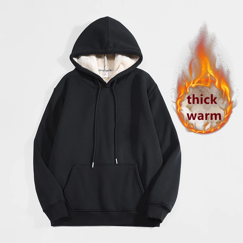 高品質グレー厚手フリース裏地付きパーカーメンズ冬用パーカーカ - Sherpa Hoodie Fleece のレビューと価格