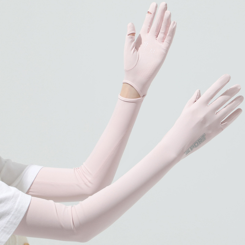 女性用長袖アイスシルクアームカバー、乗馬UV保護、タッチスク - Touch Screen Gloves のレビューと価格