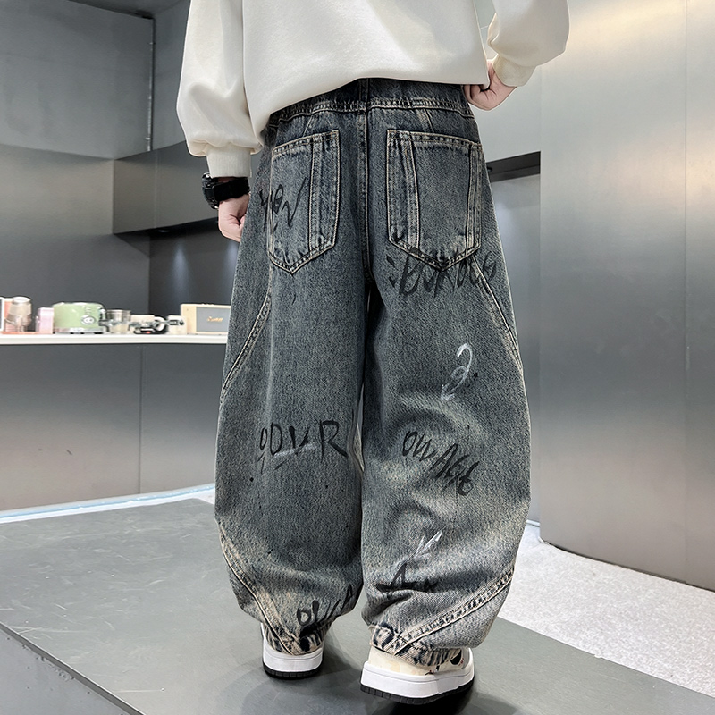 子供用冬用保温ダメージ加工ジーンズ、男の子用レター入り厚手サ - Corduroy Pant Warm のレビューと価格