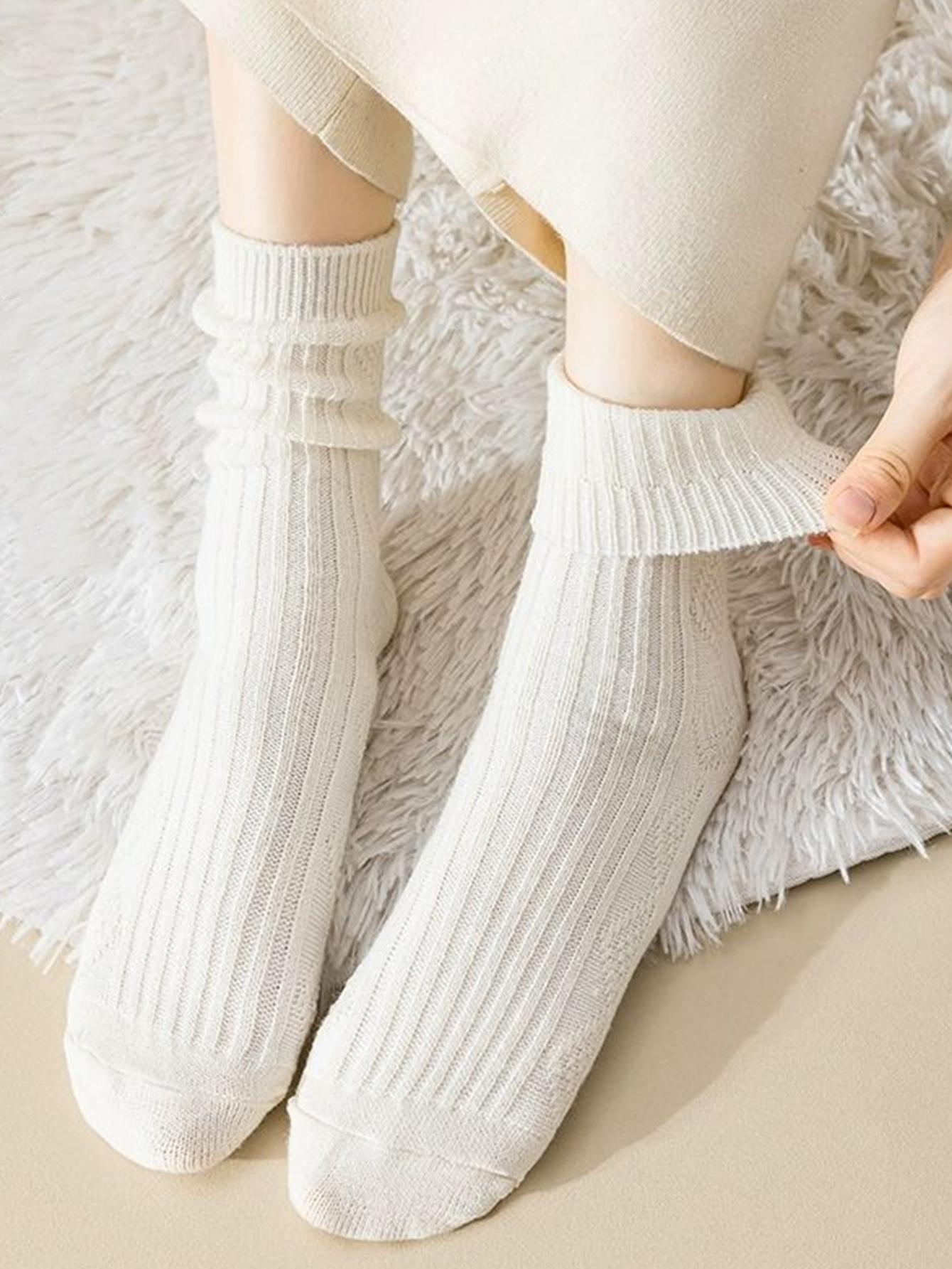 秋冬暖かいウールカシミヤサーマルハイロングストッキング女性用 - Thermal Sock Wool のレビューと価格