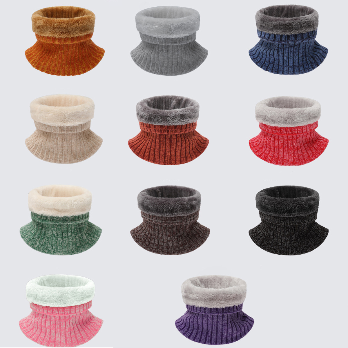 Ovtrb-男性と女性のためのフリースライニング付きニットネ - Neck Gaiter Fleece のレビューと価格
