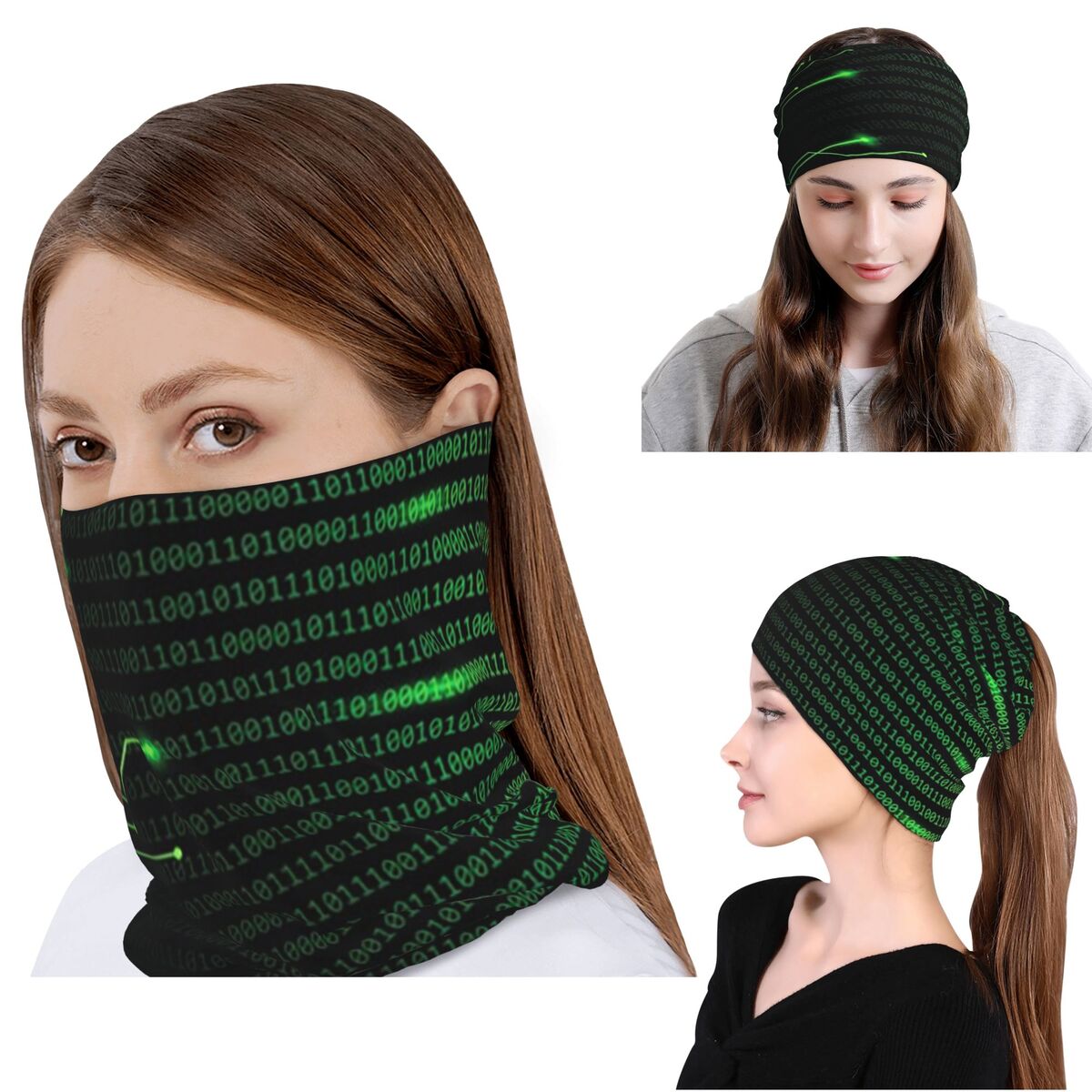 バイナリコード入りスローブランケットと軽量フリースバンダナネ - Neck Gaiter Fleece のレビューと価格