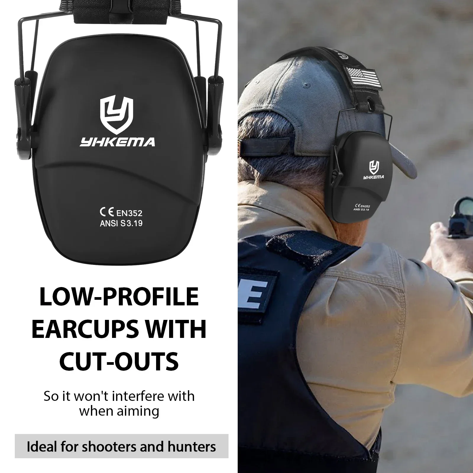 Yhkema-ノイズ防止安全イヤーマフ,耳の保護,耳の保護, - Earmuffs Foldable のレビューと価格