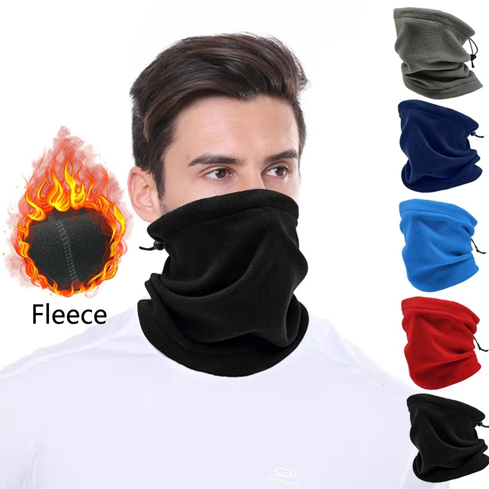 冬用フェイスカバーネックゲイター暖かい防風ポーラーフリースス - Neck Gaiter Fleece のレビューと価格