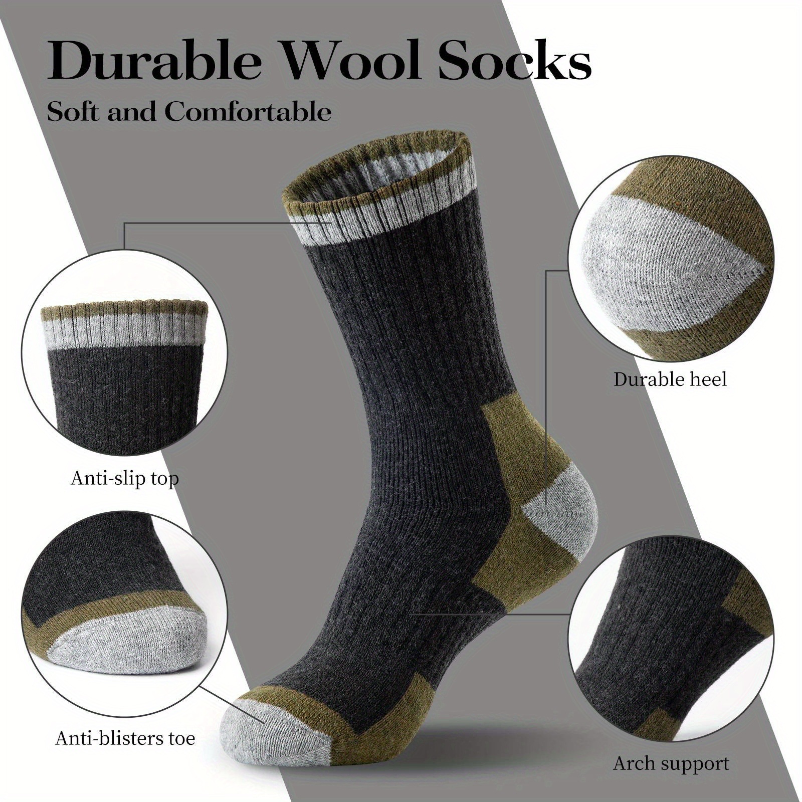 冬メリノウール靴下肥厚暖かい吸湿発散性ハイキング靴下男性女性 - Thermal Sock Wool のレビューと価格