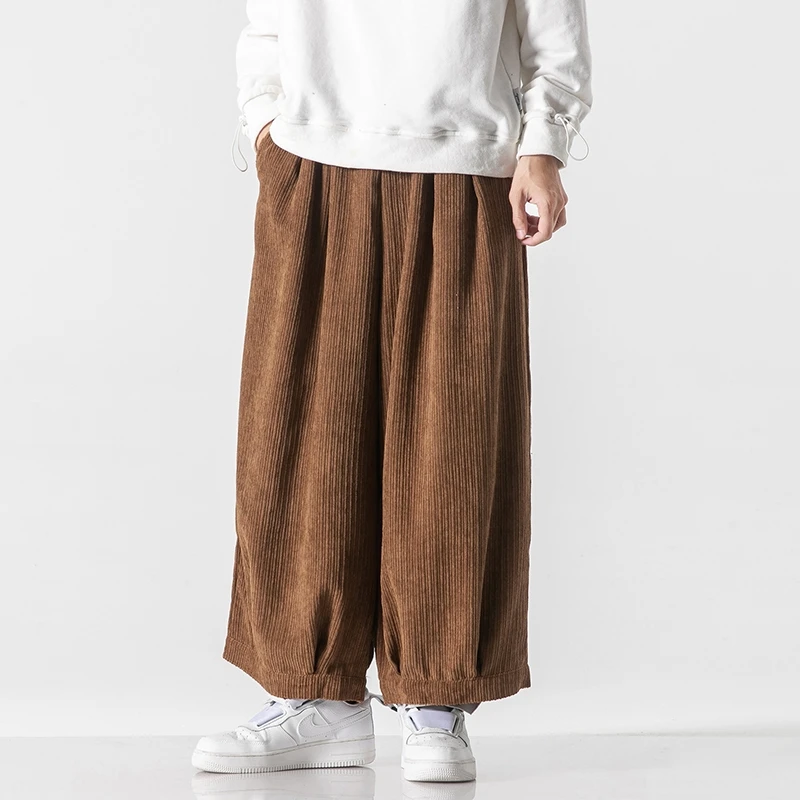 メンズ厚手コーデュロイパンツ,原宿,ワイドレッグ,ゆったりと - Corduroy Pant Warm のレビューと価格