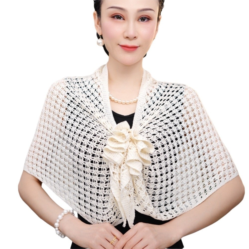 キラキラデザインの透かし彫りカーディガン、フロントバックルデ - Shawl Wrap Winter のレビューと価格