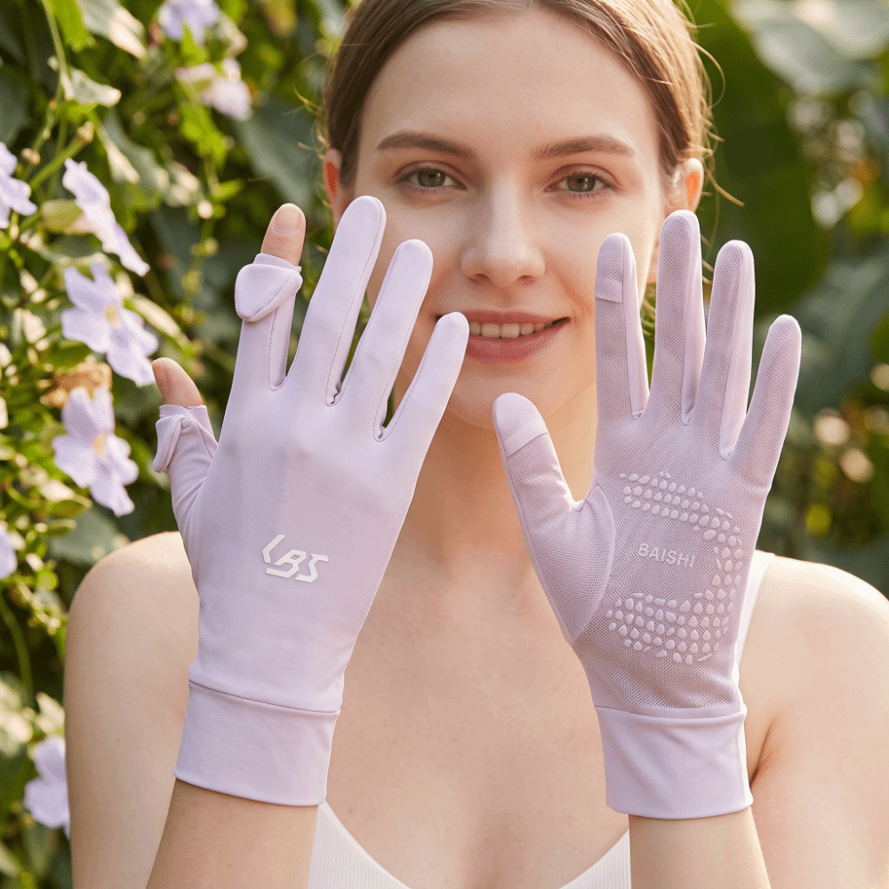 拡張型アイスシルク UV 保護手袋 滑り止めタッチスクリーン - Touch Screen Gloves のレビューと価格