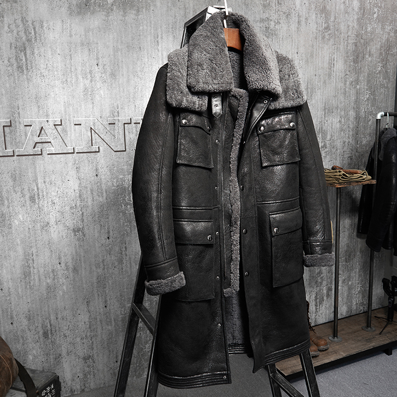 ラグジュアリーxロングミリタリースタイルメンズムートンコート - Down Jacket Packable のレビューと価格