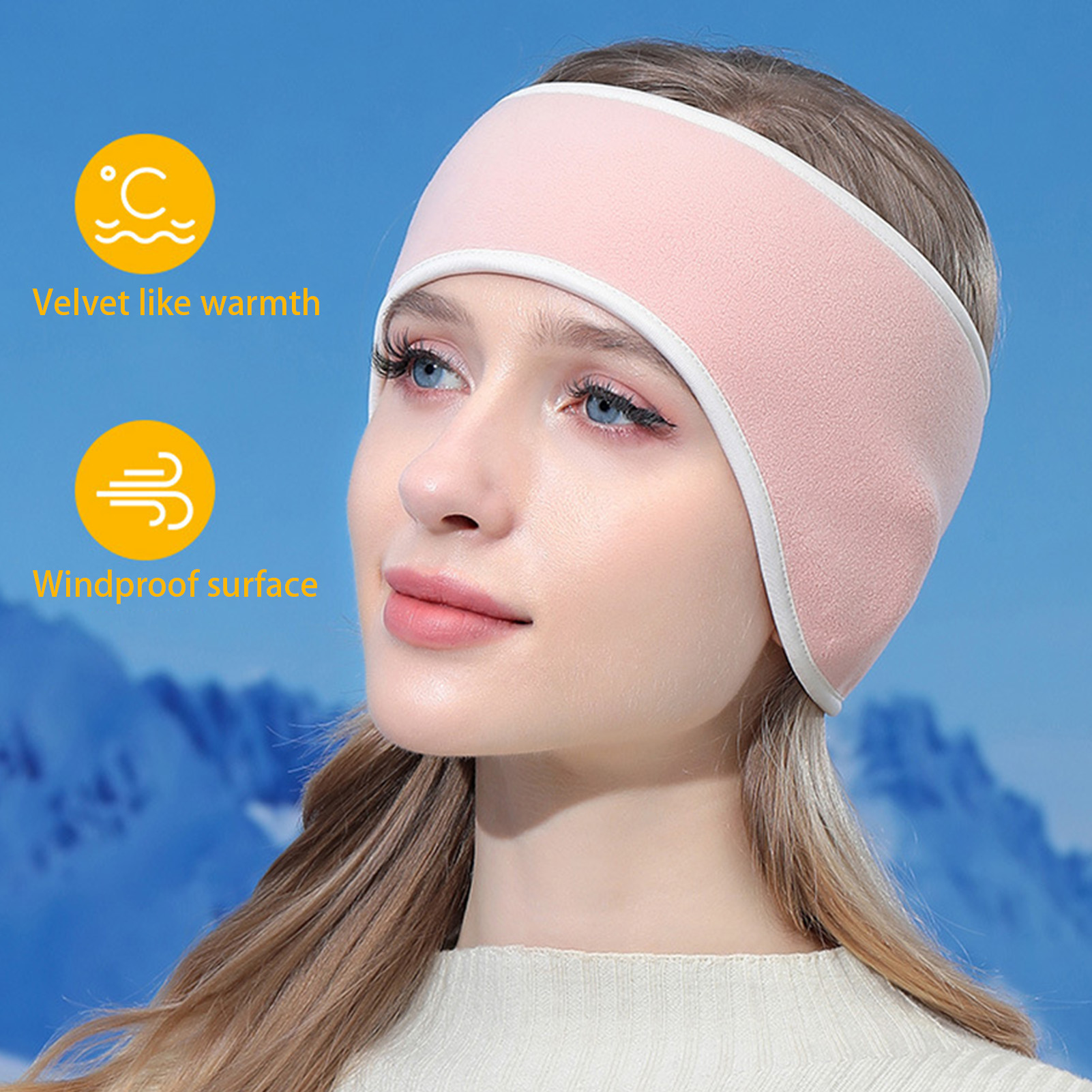 軽量冬用フリースサーマルイヤーバンドカバーウォーマープラッシ - Fleece Ear Warmer Band のレビューと価格