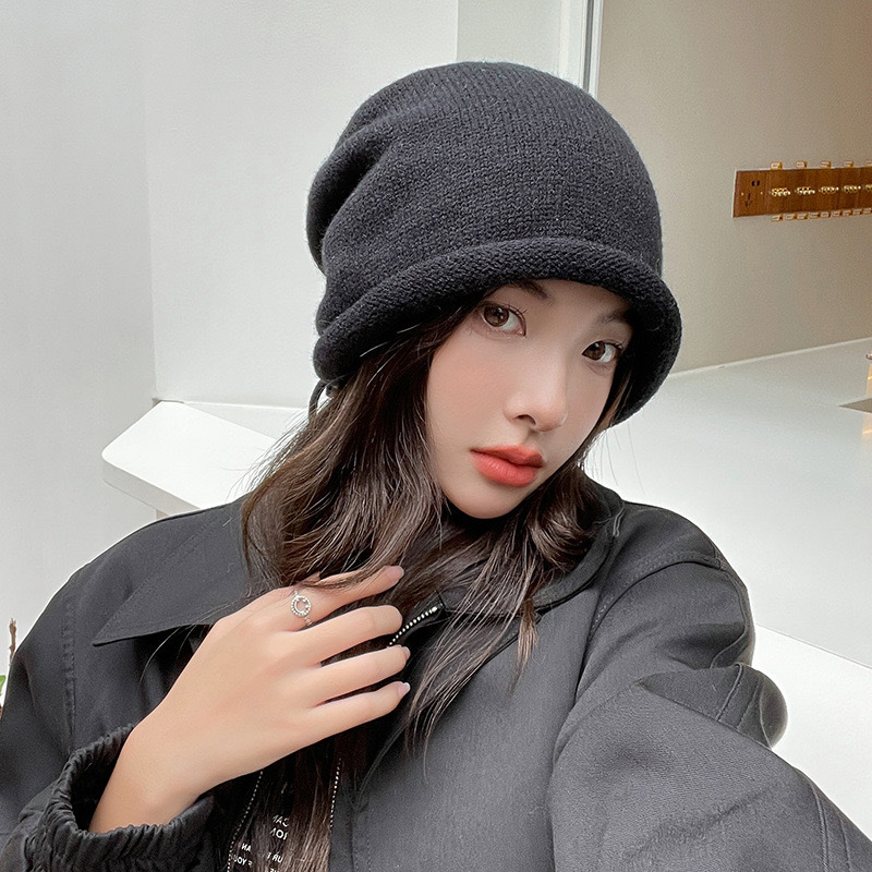 ニットボンネットフード女性用冬暖かいゆったりビーニー帽子女性 - Knit Beanie Hat Warm のレビューと価格