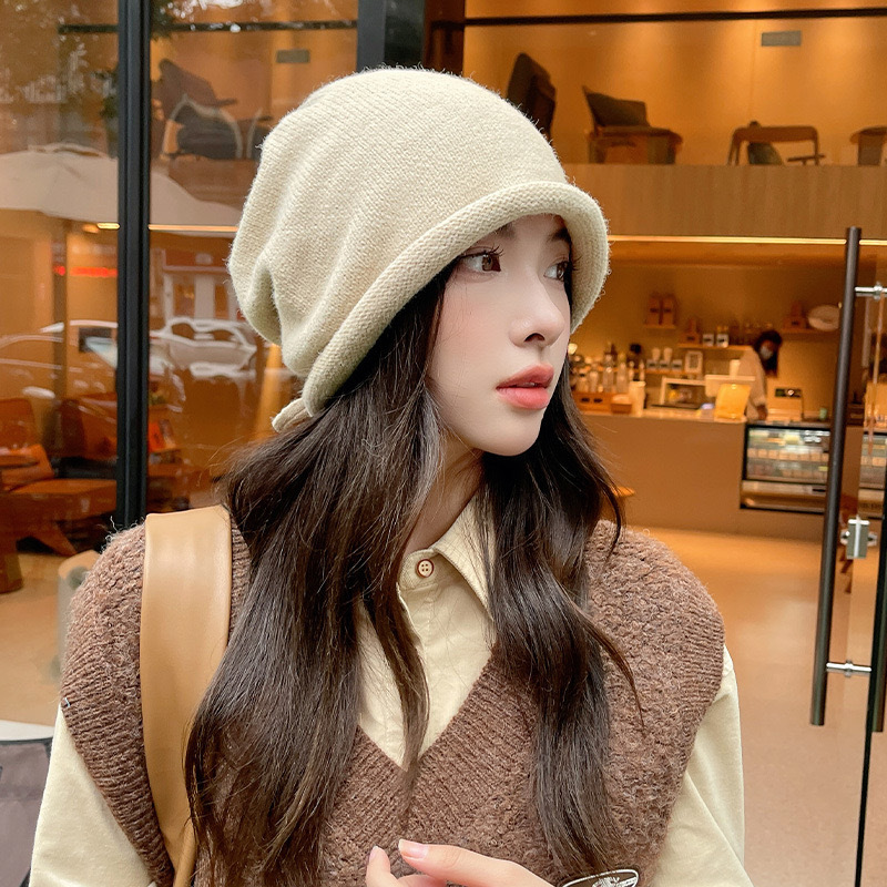 ニットボンネットフード女性用冬暖かいゆったりビーニー帽子女性 - Knit Beanie Hat Warm のレビューと価格