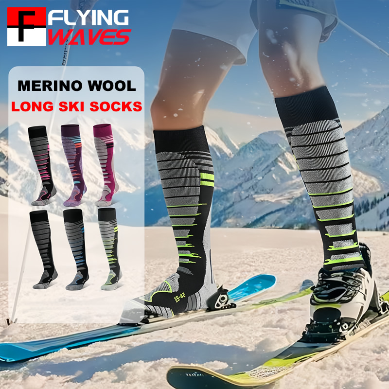 メリノウールスキーソックス寒い天候用ソックス男性女性用スノー - Thermal Sock Wool のレビューと価格