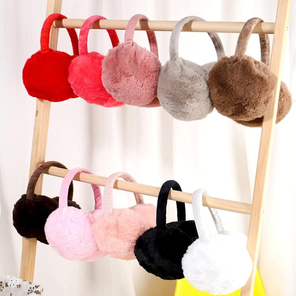 男性と女性のためのふわふわのフェイクファーイヤーマフ、折りた - Earmuffs Foldable のレビューと価格