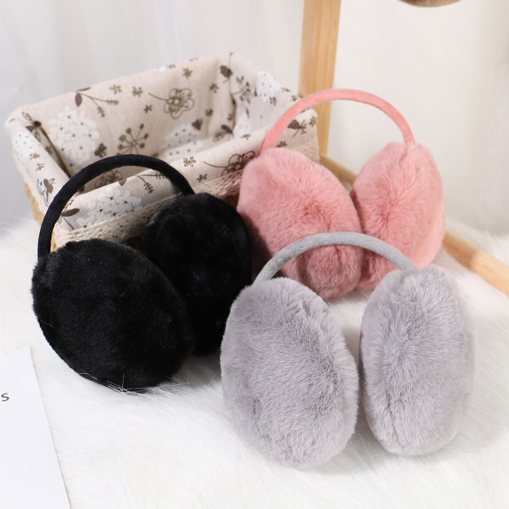 男性と女性のためのふわふわのフェイクファーイヤーマフ、折りた - Earmuffs Foldable のレビューと価格
