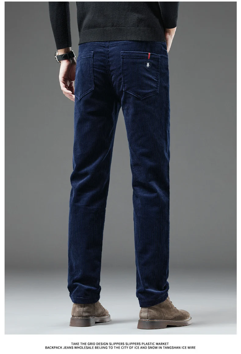 メンズ冬コーデュロイパンツ厚くて暖かいビジネスストレートカジ - Corduroy Pant Warm のレビューと価格