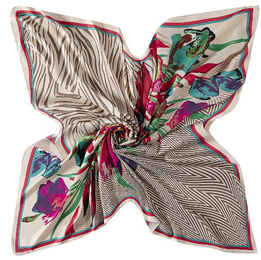 女性用スクエアシルクスカーフ,新しい油絵,花柄,冬用スカーフ - Shawl Wrap Winter のレビューと価格