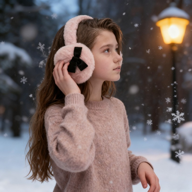 1pc 女性用冬用ソリッドカラーイヤーマフ、屋外用暖かさふわ - Earmuffs Foldable のレビューと価格