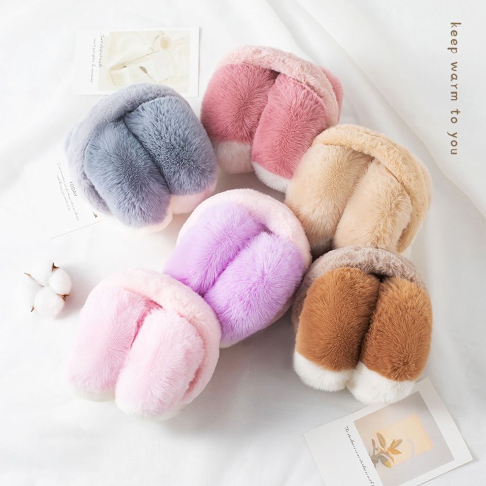 ファッションフェイクファーイヤーマフ キャンディーカラー 厚 - Earmuffs Foldable のレビューと価格