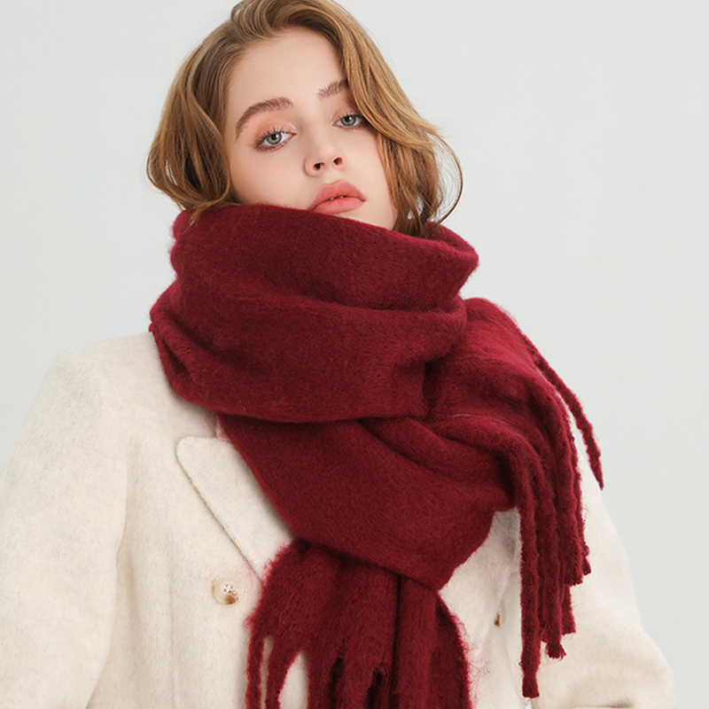 冬用スカーフ女性用カシミア暖かい固体パシュミナブランケットラ - Cashmere Pashmina Wrap のレビューと価格