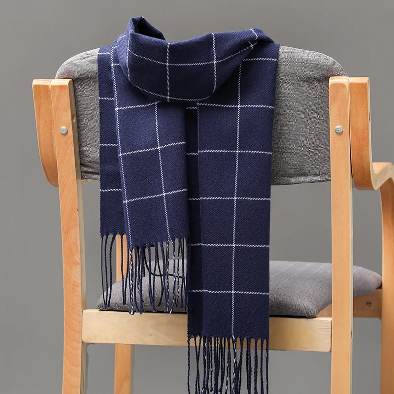 2023 新しい冬の男性スカーフ保温カシミヤスカーフカジュア - Cashmere Pashmina Wrap のレビューと価格