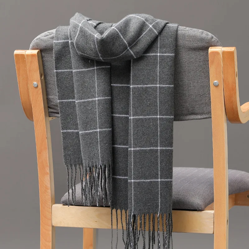 2023 新しい冬の男性スカーフ保温カシミヤスカーフカジュア - Cashmere Pashmina Wrap のレビューと価格