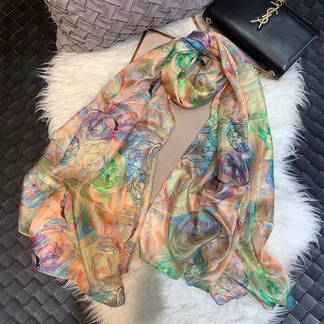 女性のためのピンクの冬のシルクスカーフ,トレンディなスカーフ - Shawl Wrap Winter のレビューと価格